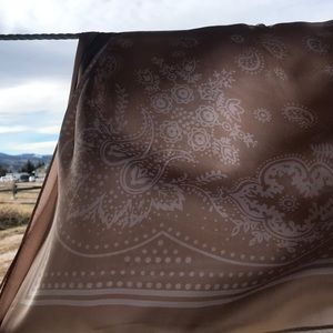 Satin taupe colored bandana